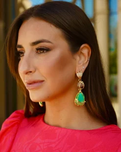 Feversave Pendientes Adara verde