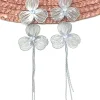 Feversave Pendientes Flor Plata