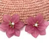 Feversave Pendientes Flor rosa