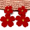 Feversave Pendientes Flores Rojas