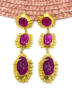 Feversave Pendientes Olivia buganvilla