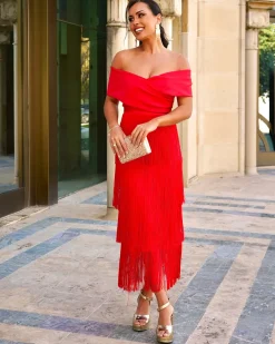 Feversave Vestido Afrodita Rojo