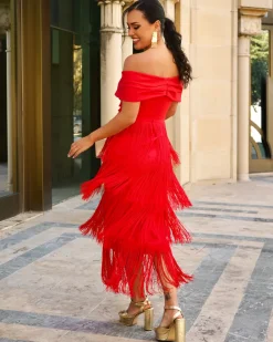 Feversave Vestido Afrodita Rojo