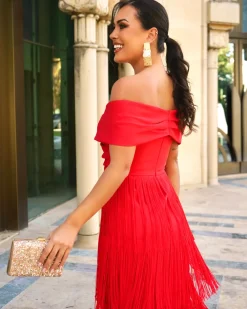 Feversave Vestido Afrodita Rojo