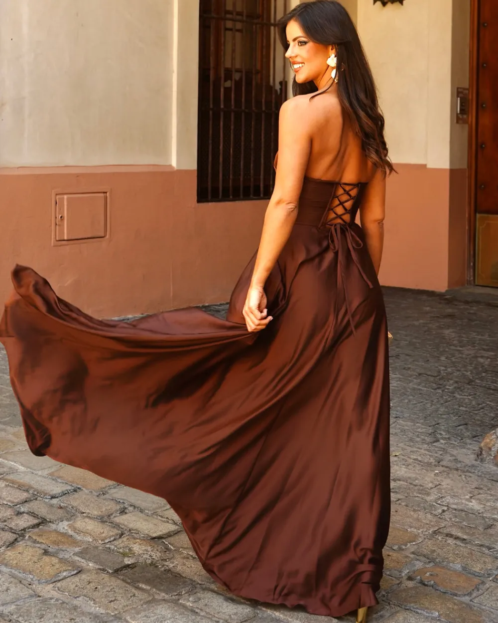 Feversave Vestido Begoña Chocolate