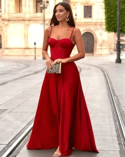 Feversave Vestido Begoña Rojo