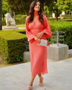 Feversave Vestido Bimba Coral