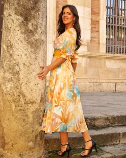 Feversave Vestido Italia Mostaza