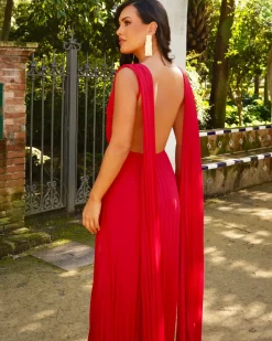 Feversave Vestido Luz Rojo
