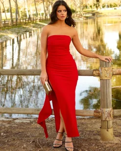 Feversave Vestido Margot Rojo