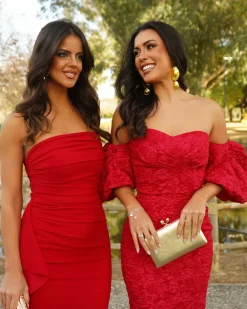 Feversave Vestido Margot Rojo