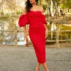 Feversave Vestido Selena Rojo