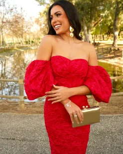 Feversave Vestido Selena Rojo