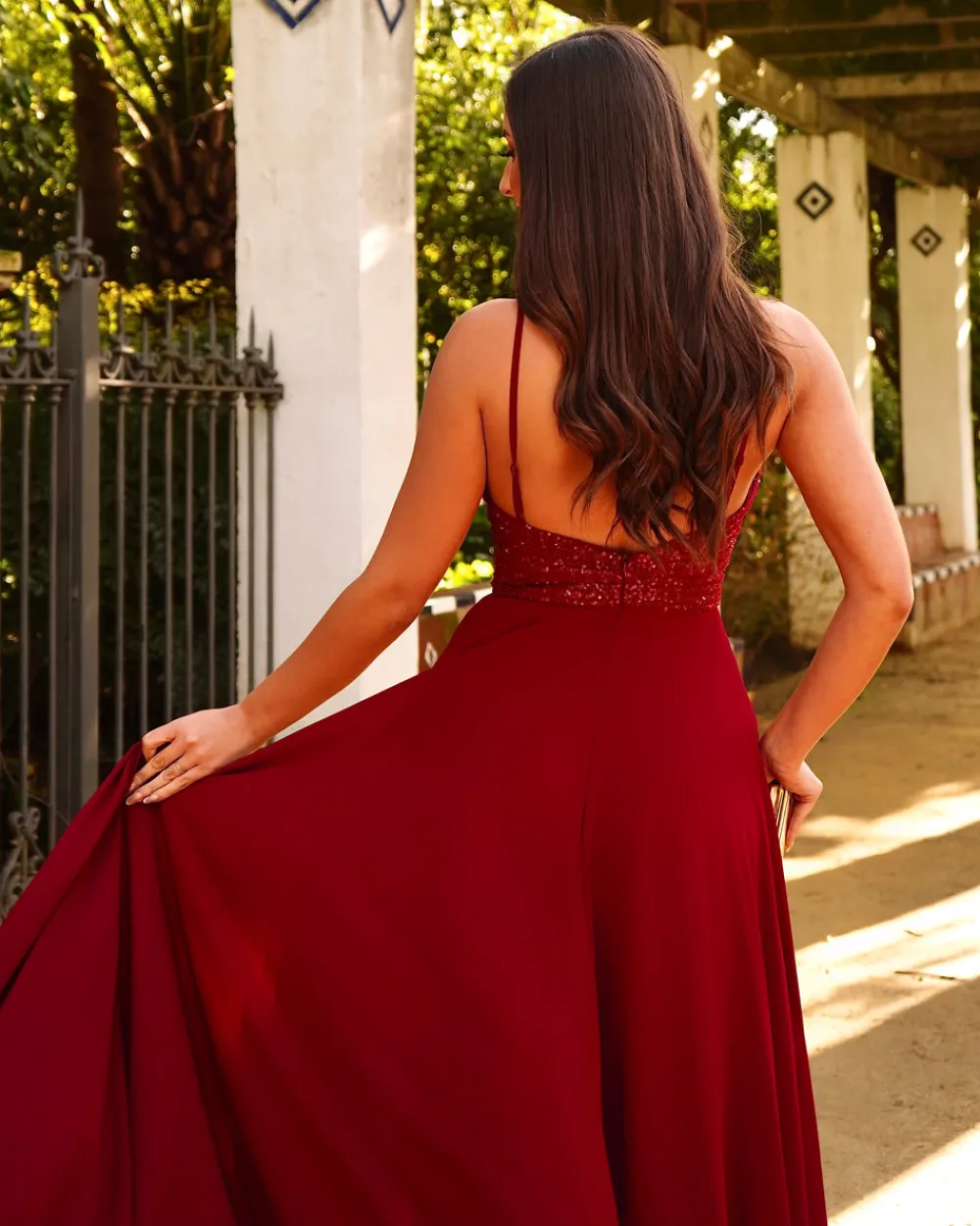 Feversave Vestido Valentina Rojizo
