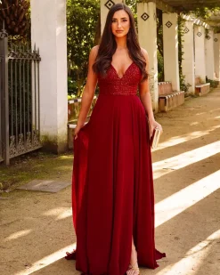 Feversave Vestido Valentina Rojizo