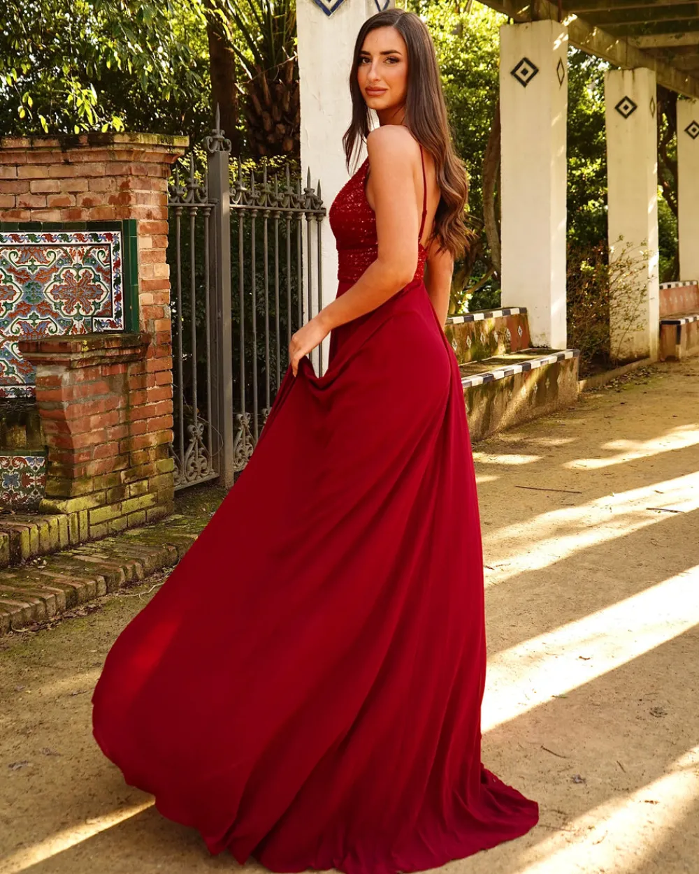 Feversave Vestido Valentina Rojizo